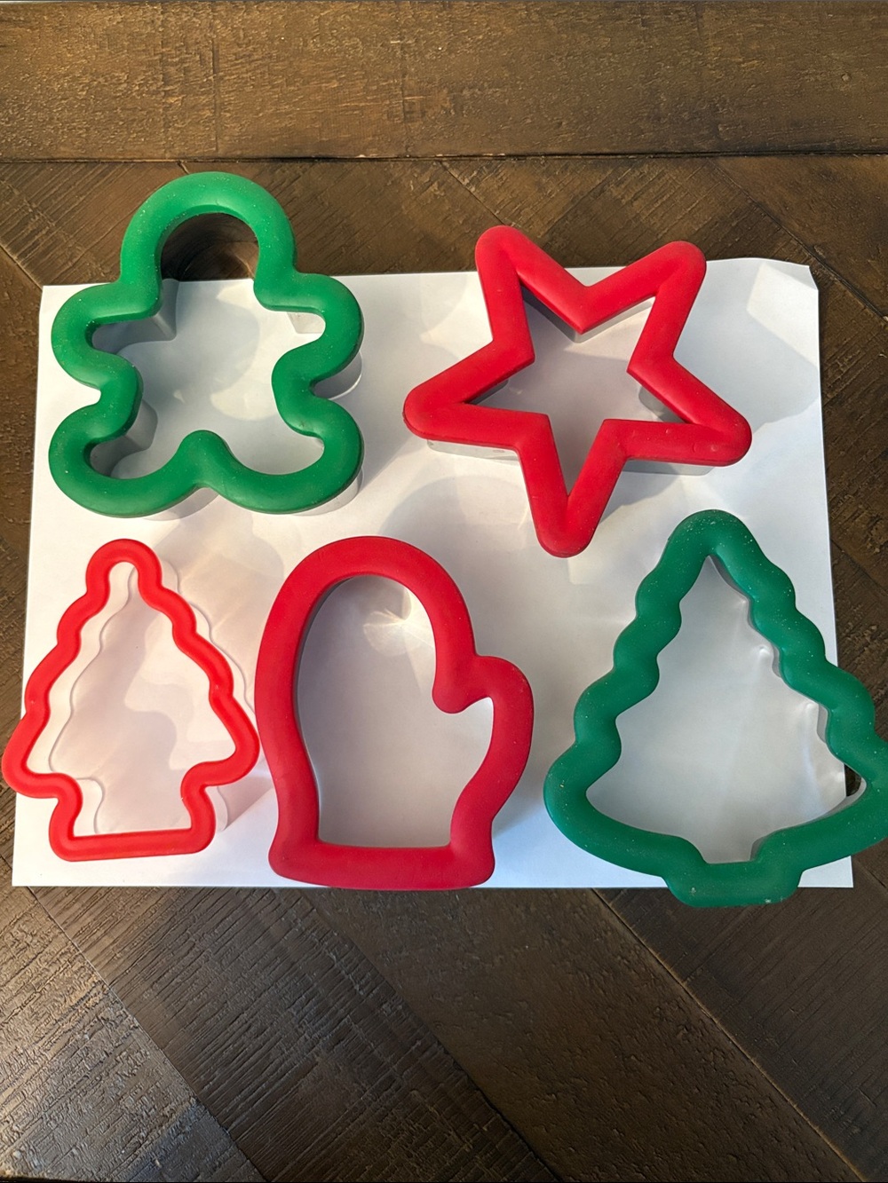 Holiday Cookie Cutter Set - Red & Green Baking Shapes